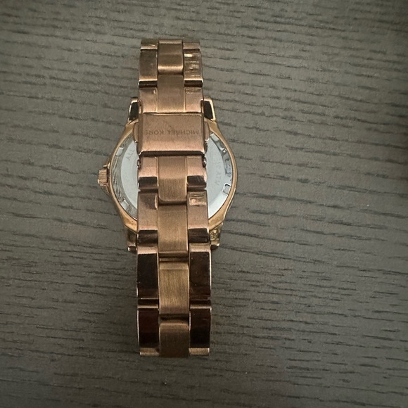 Michael Kors Rose Gold Watch with Crystal Bezel